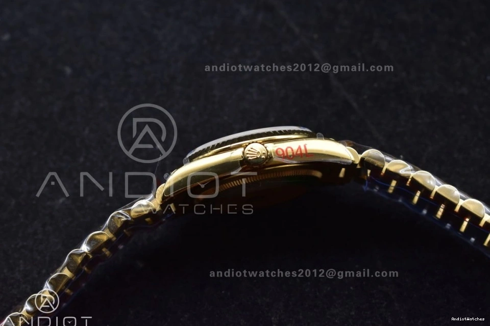 President V5 Steel Silver Best 699 DayDate vr3255 Weight) YG with Edition (Gain QF on Durable Bracelet 904L Dial 36 Roman Markers 0301